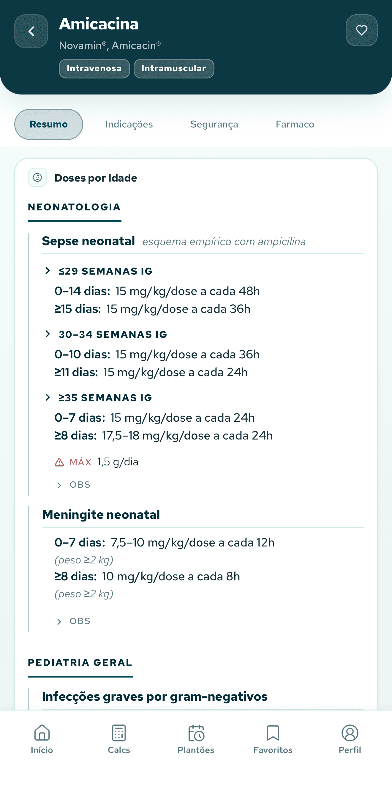 Tela de bula da Amicacina no proped